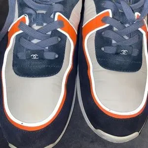 Navy Blue Orange Chanel Runners Blue Chanel Runner Blue Orange
